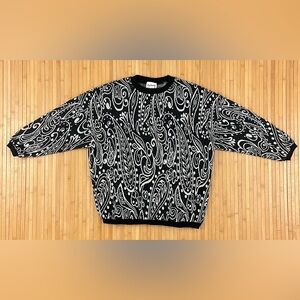 Vintage Funky Bandana Paisley Print Sweater